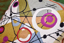 Kandinsky Abstract Throw Pillow Cover - Circles | Modern Couch & Outdoor Pillow | Mid Century Chair Cushions | Handmade Wool Size 18x18 by CozyNest Decor