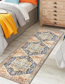 Keen Home Design 2x10 Rug - Machine Washable Runner with Non-Slip Backing, Ideal for Hallway, Entryway, Kitchen, Laundry Room - Vintage, Easy Clean, Durable, Low Pile Rug - (2'6" x 10') by CozyNest Decor
