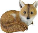 Design Toscano QM2585100 Diablo The Baby Red Fox Statue, Full Color by GreenHaven Gardens