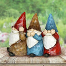 Exhart Garden Gnomes, See No, Hear No, Speak No Evil Garden Gnome Statue, Hand Painted Outdoor Garden Decorations, 12 x 9 Inch by CozyNest Decor