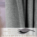 Full Blackout Privacy Curtains, 240 Inch Extra Wide Linen Blend Drapes, Pinch Pleat Window Drapery for Room Divider Storage/Space Room Separation, 1 Panel, W 240" x L 96", Mid Grey by CozyNest Decor