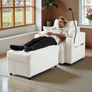 Accent Chair with Storage Ottoman Upholstered Living Room Chairs for Reading Chair with Chaise Lounge Chairs Indoor, Comfortable Armchair for Bedroom by CozyNest Decor