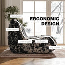 Bean Bag Chair, Loveseat Fireside Chair Bean Bag Sofa Large Bean Bag Chair for Adults, 2 Seater Bean Bag Chairs for Teens with High Density Comfortable Foam, Bean Bag for Living Room (Black Pattern)