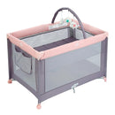 Pamo Babe Portable Playard with Mat Pad and Toy Bar Pink Play Yard for Baby by TinyTreasures Baby Boutique