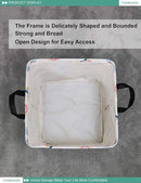 FANKANG Square Nursery Hamper Storage Bins Canvas Laundry Basket Foldable with Waterproof PE Coating Storage Baskets Gift Baskets for Children, Office, Bedroom, Clothes（Square-Love Rainbow ） by TinyTreasures Baby Boutique