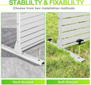 Outdoor Privacy Screen,72" H×47" W Metal Privacy Screen, Freestanding Privacy Fence Panels for Patio