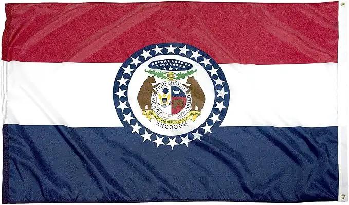 FlagSource Missouri Nylon State Flag, Made in the USA, 5x8', photo 2 of 6