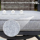 PHI VILLA 5 PCS Outdoor Bar Set,Counter Height Swivel Bar Chairs with Cushion and Metal Bar Table,Patio High Dining Set for Porch by CozyNest Decor