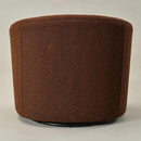 KINWELL Sherpa Swivel Barrel Chair & Round Ball Pillow Set - 34" Wide Modern Boucle Accent Chair with 9” Matching Nordic Decorative Throw Pillow for Living Room and Bedroom(Brown) by CozyNest Decor