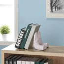 Danya B. Contemporary Accent Book Shelf Decor - Hands Sculpture Bookend Set of 2 (White) by CozyNest Decor