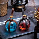 Patelai 6 Pcs Halloween Glass Potion Bottles with Belt Cork Renaissance Witch Costume Accessories Witch Props Potion Bottle for Halloween Party Decor Cosplay DIY Crafts Gift (Black,Brown) by CozyNest Decor