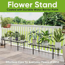 2 Pack Black Metal Plant Stands, Versatile for Indoors & Outdoors, Ideal Multi-Plant Display Rack for Windowsills, Patios, & Balconies by GreenHaven Gardens