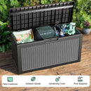 60 Gallon Resin Deck Box, Lockable Outdoor Storage Box for Patio Cushions Storage Furniture,Garden Tools, Pool Supplies, Weatherproof and UV Resistant（Black Rattan） by GreenHaven Gardens