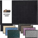 GORILLA GRIP 100% Waterproof All-Season WeatherMax Doormat, 72x24, US Designed Natural Rubber, Stain and Fade Resistant, Low Profile Indoor Outdoor Door Mats, Easy Clean Patio Mat, Black Maze by CozyNest Decor