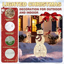 5FT Lighted Snowman with Birds for Christmas Decoration, 3D Pre-Lit Iridescent Snowman Xmas Decor with 90 LED Lights, Glittered Standing Holiday Display for Outdoor, Indoor by CozyNest Decor