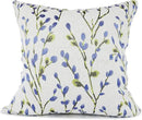 YOUR SMILE Classical Embroidery Jacquard Blue Square Decorative Throw Pillow Case Cushion Cover 18x18 inch by CozyNest Decor