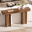 55Inch Farmhouse Console Table,Wooden Rectangular Sofa Table Behind The Couch,Entryway Console Table with Storage for Living Room, Hallway,Entrance (Light Brown) by CozyNest Decor