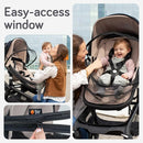 Baby Uma 2-in-1 Mosquito Net for Stroller & Stroller Sun Shade - UPF 50+ Baby Sun Protection, Breathable Blackout Mesh Baby Mosquito Net (+ Travel Bag) by TinyTreasures Baby Boutique