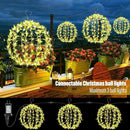 Flacchi Hanging Iron Sphere Lights with Artificial Greenery – 12Inch 120 LED Waterproof Outdoor/Indoor Decor Ball Light with Timer & 8 Modes – 2 Pack for Garden, Christmas, Weddings (Warm White) by GreenHaven Gardens
