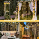JMEXSUSS 300 LED Remote Control Curtain Lights, Plug in Fairy Curtain Lights Outdoor, Window Wall Hanging String Lights for Bedroom Backdrop Wedding Party Indoor Christmas Patio Dorm Decor, Warm White by CozyNest Decor