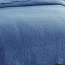 MarCielo 3-Piece 100% Cotton Oversized Bedspread Lightweight Quilt Coverlet Embroidery Farmhouse Bedding Set (TG Midtone Blue, Oversized King (118"x106")) by CozyNest Decor