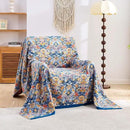 Boho Throw Blanket for Bed, 100% Cotton Soft Rustic Quilt Fall Blanket, 80"x90" Floral Printed Farmhouse Decor Bed Blankets, All Season Rustic Reversible Bohemian Throw Quilt by CozyNest Decor