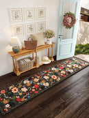 Runners for Hallways Kitchen Rug Non Slip 2'x 10' Long Washable Runner Rugs with Rubber Backing Soft Floral Carpet Runner for Hallways, Kitchen, Laundry, Bedroom, Bathroom(Black) by CozyNest Decor