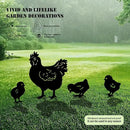 5 Pack Chicken Metal Garden Decorative Stakes, Weather Proof Silhouette Statues for Yard, Patio,Outdoor Decor for Chicken Lovers and Pet Owners by CozyNest Decor
