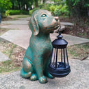 Dog Garden Statues with Solar Lantern Outdoor Decor-Dog Solar Figurines Lights Decorations for Patio Yard Lawn Ornaments-Gifts for Birthday Easter Housewarming by CozyNest Decor