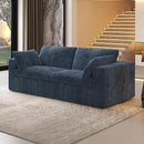 78.74" LoveSeat Cloud Sofa,Modular Sectional Couch,Modern Deep Seat Upholstered Couches with Plush Corduroy Fabric for Living Room Furniture,Bedroom and Apartment,No Assembly Required,Blue by CozyNest Decor