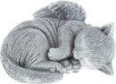 Pure Garden Cat Memorial Stone - Peaceful Sleeping Kitten Angel Statue for Garden, Remembrance, Grave Marker, and Loss - Pet Sympathy Gift (Gray) by GreenHaven Gardens