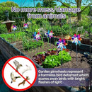 BATTIFE 10 Pack Sparkly Rainbow Pinwheels, Reflective Wind Spinner for Yard and Garden with Stakes, Decor Windmill to Scare Birds Away for Lawn and Patio