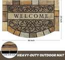 Durable Welcome Door Mats, 24"x36" Heavy-Duty Large Outdoor Mat for Front Door with Non-Slip Rubber Backing for Outside Entry, Garage, Patio, High Traffic Area by CozyNest Decor
