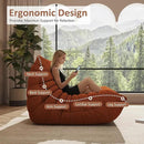 Bean Bag Chairs for Adults Giant Bean Bag Chair， 2 Seater with Memory Foam Filled Fireside Chair, Lazy Sofa Lounge Floor Sofa for Living Room, Bedroom, Office, No Assembly Required. (Orange) by CozyNest Decor