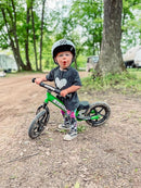 Strider 12” Sport Bike - No Pedal Balance Bicycle for Kids 1 to 4 Years - Includes Safety Pad, Padded Seat, Mini Grips & Flat-Free Tires - Tool-Free Assembly & Adjustments by TinyTreasures Baby Boutique