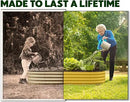 Galvanized Raised Garden Beds Outdoor // 4×2×1 ft Planter Raised Beds for Gardening, Vegetables, Flowers (Yellow) // Large Metal Garden Box by GreenHaven Gardens