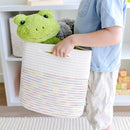 NaturalCozy 13 Inch Cube Storage Bins Cotton Rope Woven Baskets for Organizing 3-Pack | 13 x 13 Storage Cubes | Fabric Square Storage Baskets for Shelves Organizer, Kids Toy Bins, Closet Baby Nursery by TinyTreasures Baby Boutique