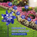 BATTIFE 10 Packs Blue Pinwheels for Yard and Garden, Sparkly Reflective Pinwheel for Scare Birds Away, Wind Spinner Deterrent Outdoor by GreenHaven Gardens