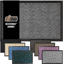 GORILLA GRIP 100% Waterproof All-Season WeatherMax Doormat, 34x58, US Designed Natural Rubber, Stain and Fade Resistant, Low Profile Indoor Outdoor Door Mats, Easy Clean Patio Mat, Steel Chevron by CozyNest Decor