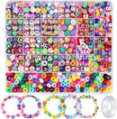 Gionlion 1200 Pcs Polymer Clay Beads Bracelet Making Kit, 25 Style Animal Fruit Flower Butterfly Bunny Pony Letter Beads Charms for Jewelry Making, DIY Art and Crafts Toys Gifts for 4+ Year Old Kids by TinyTreasures Baby Boutique