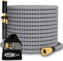TITAN Flexible Garden Hose 100FT – Ultra Lightweight, Heavy Duty Water Hose with Brass Fittings & Jet Nozzle – Kink-Free, Non-Expanding, Durable Fabric Hose for Yard, Lawn, Car Wash, Outdoor Use by GreenHaven Gardens