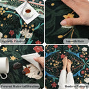 Bedroom Rug 3x5 Rug Washable Area Rug Non Slip Low Pile Vintage Floral Botanical Small Carpet for Bedroom, Bedside, Kitchen, Entryway, Kids Room, Office, Green by TinyTreasures Baby Boutique