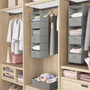 MAX Houser 6 Tier Shelf Hanging Closet Organizer, Closet Hanging Shelf with 2 Sturdy Hooks for Storage, Foldable (Light Grey-D3) by CozyNest Decor