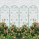 4 Pack Metal Garden Trellis 71" H Garden Fence Rustproof Trellis for Climbing Plants Support Roses Flower Outdoor Lawn, Blue Green by GreenHaven Gardens