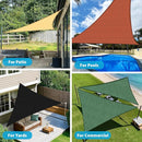 Amagenix Sun Shade Sail 6'X6'X6' Curved Edge Outdoor Shade Canopy Sand Breathable 95% UV Block Shade Cloth for Patio Garden Backyard (We Make Custom Size) by GreenHaven Gardens