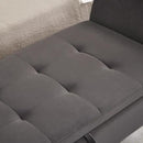 Furniliving 51” Bedroom Bench, End of Bed Bench with Button-Tufted Large Upholstered Storage Bench Ottoman Velvet Window Bench with Storage Shoe Cabinet Bench, for Bedroom, Entryway, Closet, Grey by CozyNest Decor