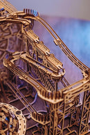 Wood Trick Wooden Marble Run Electric Motorized - 3D Wooden Puzzles for Adults and Kids to Build - 15x14 in - Roller Coaster Wooden Model Kits for Adults and Teens to Build by TinyTreasures Baby Boutique