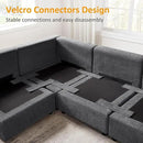 Modular Sectional Sofa, Convertible Sofa Couch Modular Sofa with Ottoman, Sectional Sofas for Living Room Small Apartments by CozyNest Decor