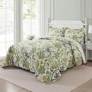 NEWLAKE Cotton Bedspread Quilt Sets - Reversible Patchwork Coverlet Set, Floral Vine Pattern, Queen Size by CozyNest Decor