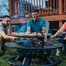 Red Mountain Valley 47" Outdoor Fire Pit with Adjustable Grill, 2-in-1 Metal Outdoor Fireplaces, Large Patio Wood Burning Fire Pits for Outside, Ideal for Backyard, Patio, Party by GreenHaven Gardens